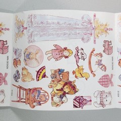 Vintage NRN Designs Baby Girl Toy Sticker Roll Lot of 11 Sheets