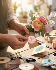 Thank You Stickers Roll 800pcs 1.5 Inch Multicolor Waterproof Self-Adhesive