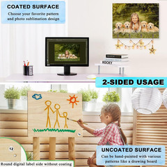 Sublimation Wood Photo Blanks, 11.8″ X 15.7″ Unfinished Wood Hanging Board with