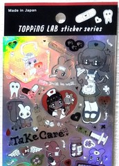 GAIA Topping LAB Neo Geek Girl Hologram Sticker Kawaii Rabbit Heisei MADE JAPAN
