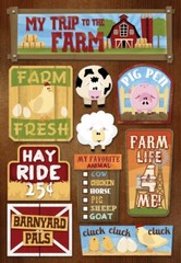 Scrapbooking Crafts KF Stickers Trip to Farm Hay Ride Fresh Cow Pig Chicken Barn
