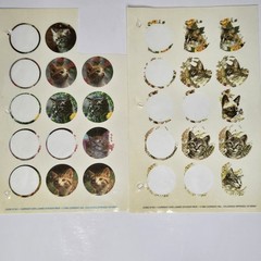 Vintage 1984/86 Current Cats Jumbo Sticker Pack, 8 Partial Sheets 2 Full Sheets
