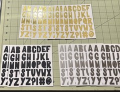 450Pcs Letter Stickers – 15 Sheets Uppercase Alphabet 1” Black, Gold & Silver