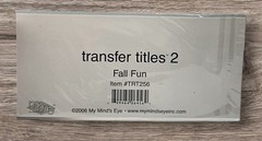 My Mind’s Eye Fall Fun Transfer Titles Rub-Ons Autumn Leaves Scrapbooking NEW