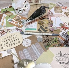 Fall Junk Journal & Planner Decor Kit Autumn Halloween Scrapbook Lot Ephemera