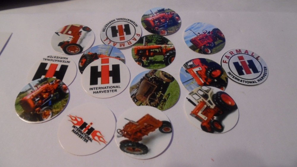 Pre Cut One Inch Bottle Cap Images RED TRACTOR Free Shipping