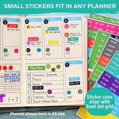 Practical Planner Stickers – Value Pack 48 Sheets, 6 Months of Aesthetic Agen…