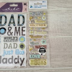 Lot Of Brothers Dad Grandpa Stickers Scrapbooking Arts Crafts