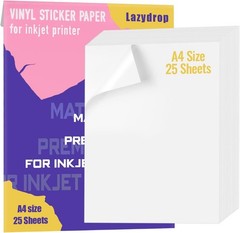 Versatile 25-Count Waterproof Printable Vinyl Sheets – Perfect for DIY Projects
