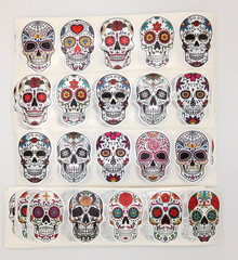 30 Sugar Skull/Day of the Dead Stickers/Scrapbook/Planner/Crafts/Journal/1.5 x 1