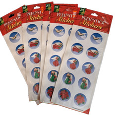 Lot of 5 Packs Vin USA Color Clings Stickers Christmas Theme Peel & Stick NOS