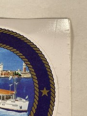 River Cloud II 2 Round Vintage Stickers Transportation 3.5×3.5″ Boat Ship