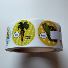 Trader Joe’s Talking Fruit Stickers Full Roll – Rare Limited Edition