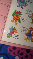 Vintage Hallmark Stickers Birds Toucans Peacock Rewards 1 Sheet READ