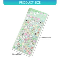 3D Puffier Sticker Sheets Adorable Small Sticker for Kid and Adult Tiny Sticker