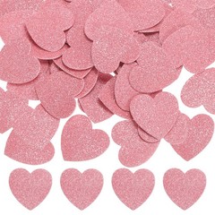 1.8″x1.8″ Heart Foam Stickers, 50Pcs EVA Glitters Foam Shape Sticker, Pink