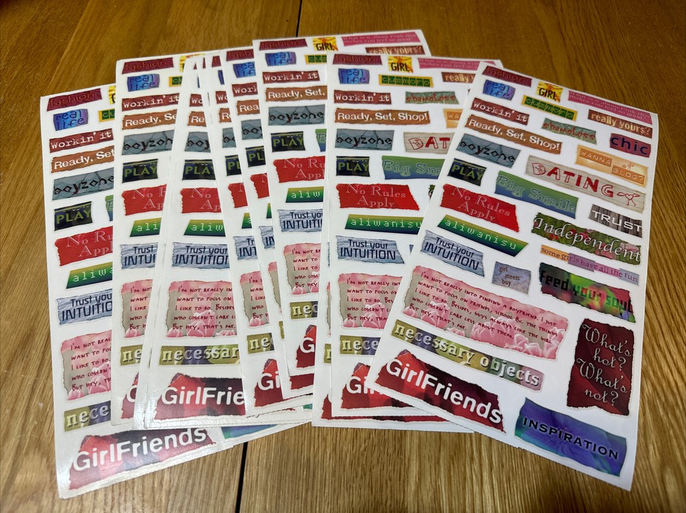 2004 PSX Designs Stickers Teen Sayings SR6076 Lot Of 11 GIRLFRIENDS REAL LIFE