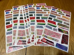 2004 PSX Designs Stickers Teen Sayings SR6076 Lot Of 11 GIRLFRIENDS REAL LIFE