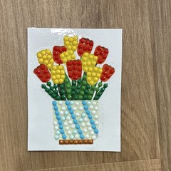 3D Puffy Dimensional Scrapbooking Stickers, Flowers & Plants Multicolor Set of 5