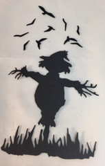 Tim Holtz Halloween Die Cuts * Scarecrow with Crows * Six Sets * Black Cardstock