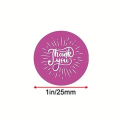 1 Roll 500 Stickers – Floral Thank You Labels for Boxes, Gifts & Envelopes