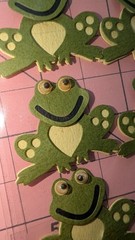 Vintage Sandylion Essentials Googly Eyed Frogs Stickers Dimensional Lit 2 READ