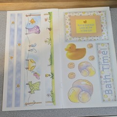 Vintage 90s Baby Girl Scrapbooking Embellishments Sticker Sheets Titles Borders