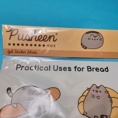 Pusheen Box Bread Stickers Oversized Sheet Stationary Craft Cat New