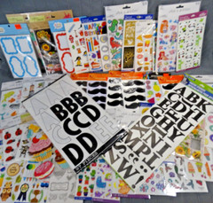 Crafting Sticker Sheet Lot, Over 40 Sheets, Most Are New