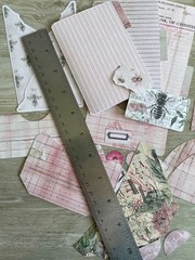 Vintage Bee Junk Journal Card Stock Corner Pockets Folders Stickers Ephemera