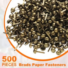 500pcs for Brads Paper Clips 6x13mm for Metal for Craft, Bronze