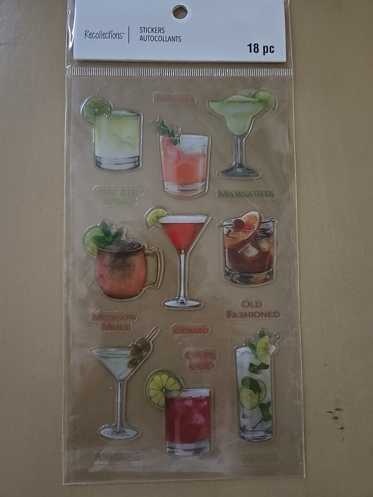 Recollections MIXED DRINKS Scrapbooking stickers