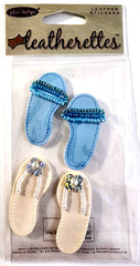 Jolee’s Boutique Leatherettes 3D Stickers Summer Sandals RARE Retired Beach DIY