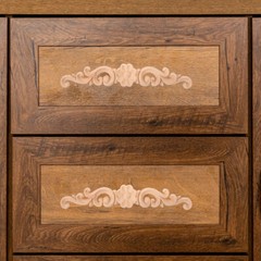 2PCS Wood Carving Sticky Flower Door Head Carving Flowers Solid Wood Applique