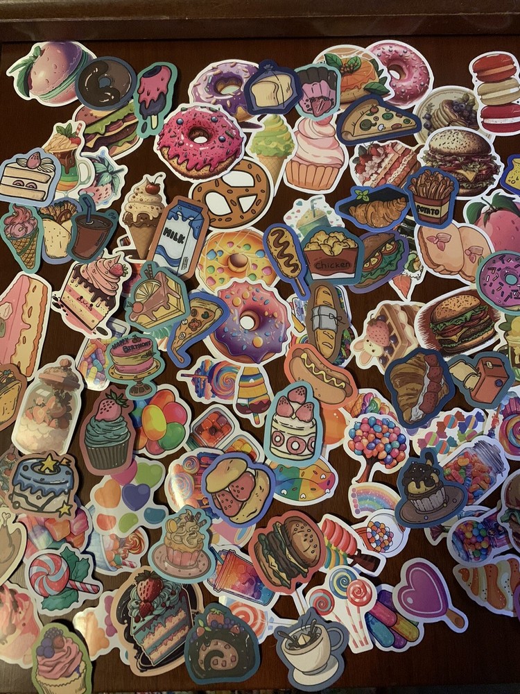 10 Random Food Sweets And Drinks Stickers