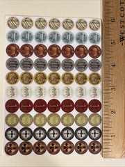 Skeleton Key & Crown Sticker Sheet Scrapbook Planner Craft Stickers