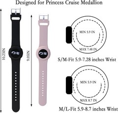 4 Pack Princess Cruise Medallion Holders for Kids and Adults, Silicone Wristband