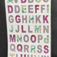 Crafters Square ABC Alphabet Stickers Craft New Floral Plaid