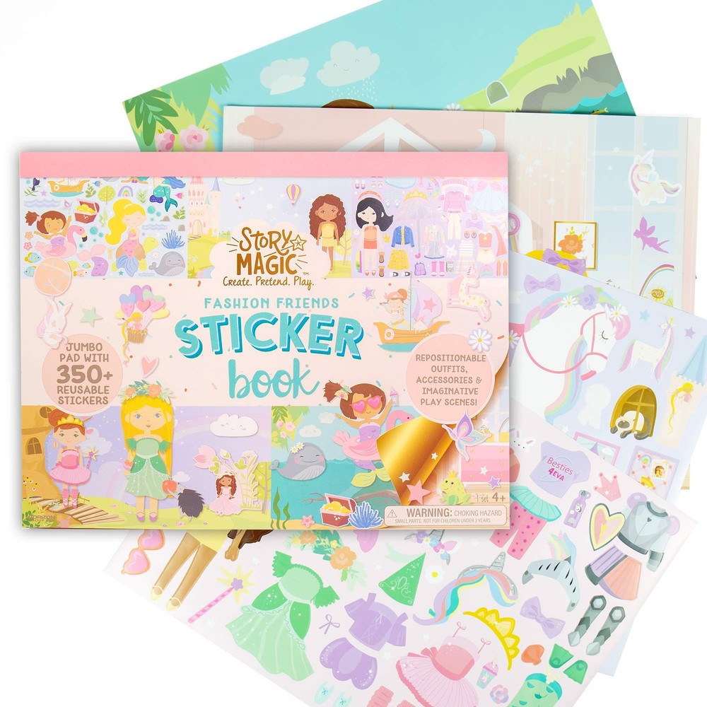 Story Magic Large Sticker Book 350 Repositionable Stickers
