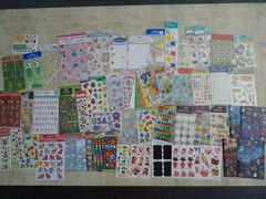 Mixed Sticker Lot (150+) Various Themes Companies Complete & Partial Sheets