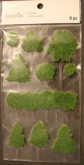 New Recollections scrapbook stickers textured trees realistic dimensional