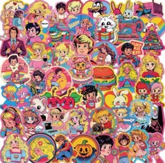 Set of 50 Kawaii Anime Retro Vinyl Waterproof Stickers Waterbottle Laptop