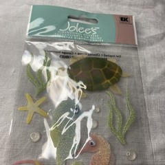 Jolee’s Vellum Sea Horses Turtle Fish Ocean Life Scrapbooking Stickers
