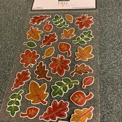 FALL PAPER CRAFTS STICKERS SHINY LEAVES FALL LEAVES FALL FOILED LEAVES 26PCS