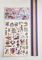 50 Lisa Frank Tattoos NIP Glitter Unicorn Rainbows Hearts Puppy Kittens Dolphins