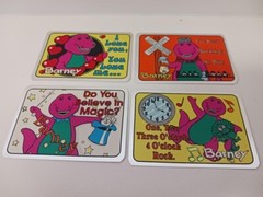 Vintage Stickers Lot of 15 BARNEY FOIL MYLAR Vending Machine Sticker VTG 1992