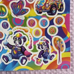 Vtg Lisa Frank Cassie Butterfly Treats Fashion Peace Panda Flowers Mini Sticker