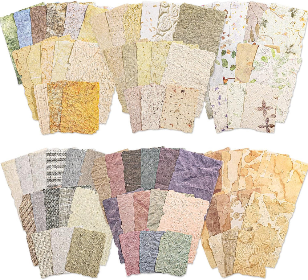168 Pcs Textured Vintage Scrapbook Paper, 6 Themes Scrapbook Journaling Supplies