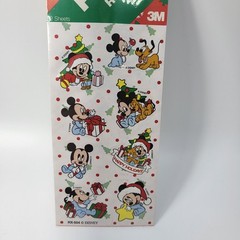 3X VINTAGE Christmas Disney Babies Post it Removable Stickers 3M