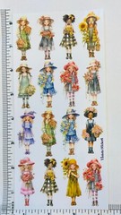 Violette Stickers Country Floral Charm Farm Girls Craft Planner Supply Scrapbook